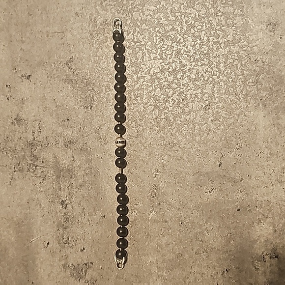 David Yuman Onyx Bead Bracelet with Pave Stones - Picture 2 of 6